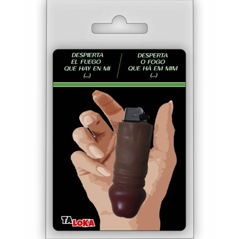 TALOKA - ISQUEIRO FANTÁSTICO EM FORMATO DE PÊNIS MULATO 100% RECARREGÁVEL