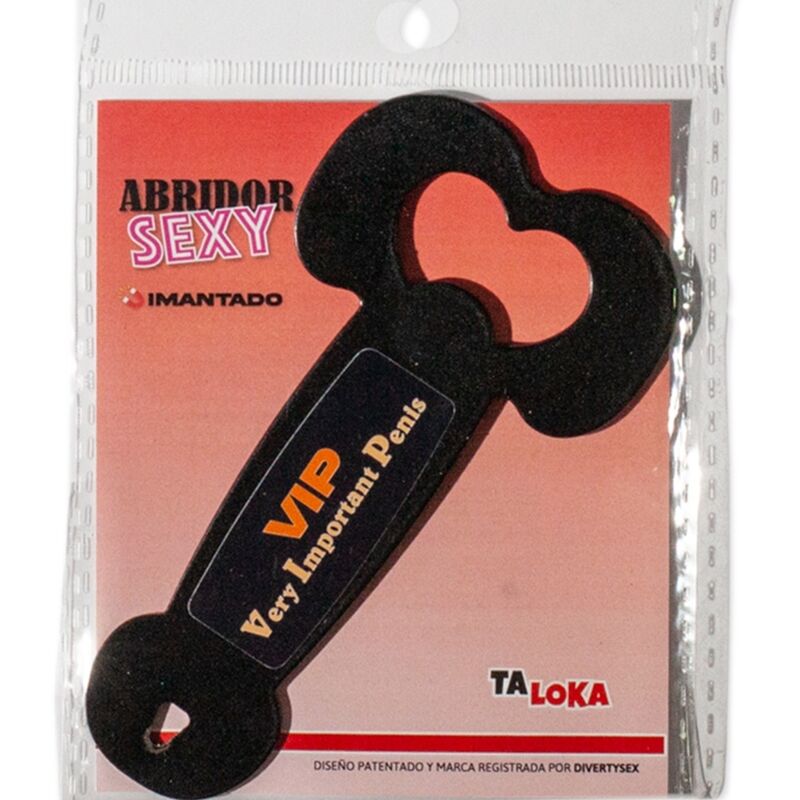 TALOKA - ABRIDOR MAGNÉTICO DE METAL MUITO IMPORTANTE PÊNIS PRETO
