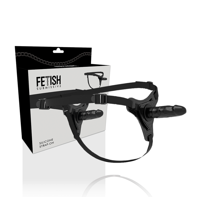 ARREIO FETICHE SUBMISSIVO - SILICONE PRETO REALISTA 15 CM