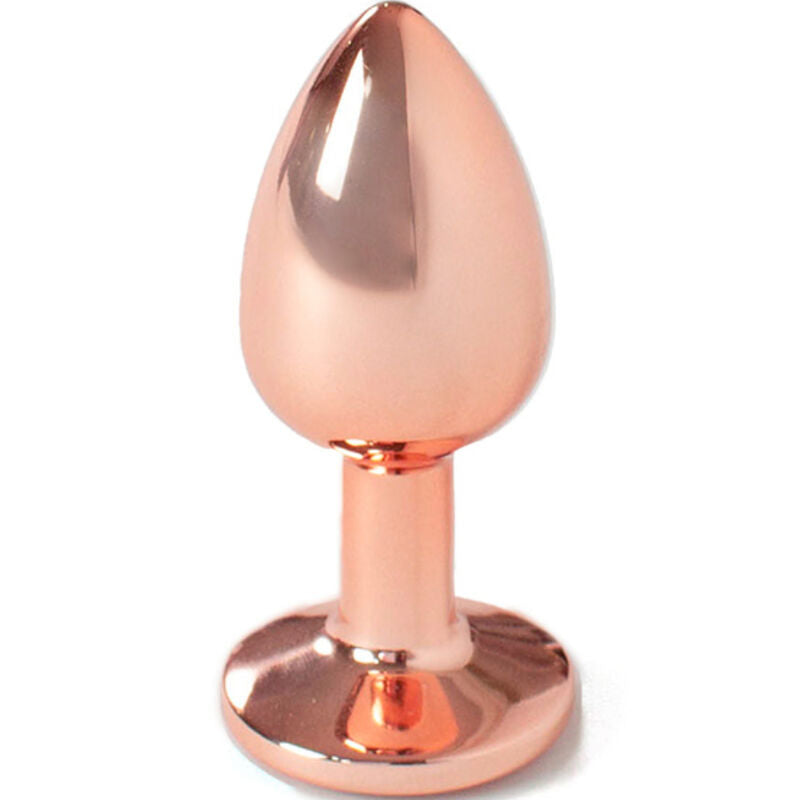 SECRETPLAY - PLUG ANAL DE METAL ROSE GOLD TAMANHO PEQUENO 7 CM