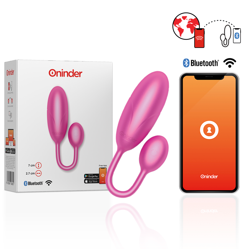 ONINDER - DENVER VIBRATING EGG BLACK 7 X 2.7 CM FREE APP