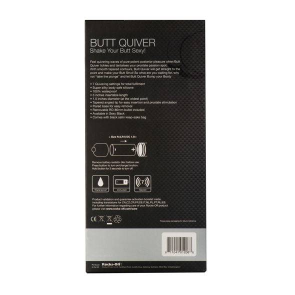 ROCKS-OFF - ESTIMULADOR BUTT QUIVER P-POINT 7 VELOCIDADES PRETO - Toys "n" Us