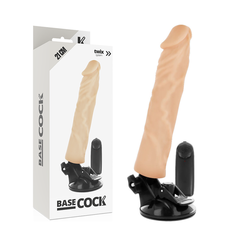 BASECOCK - VIBRADOR REALISTA CONTROLE REMOTO PRETO 21 CM -O- 4 CM