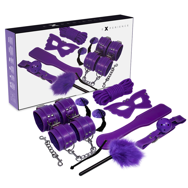 EXPERIÊNCIA - KIT BDSM FETICHE SÉRIE ROXA
