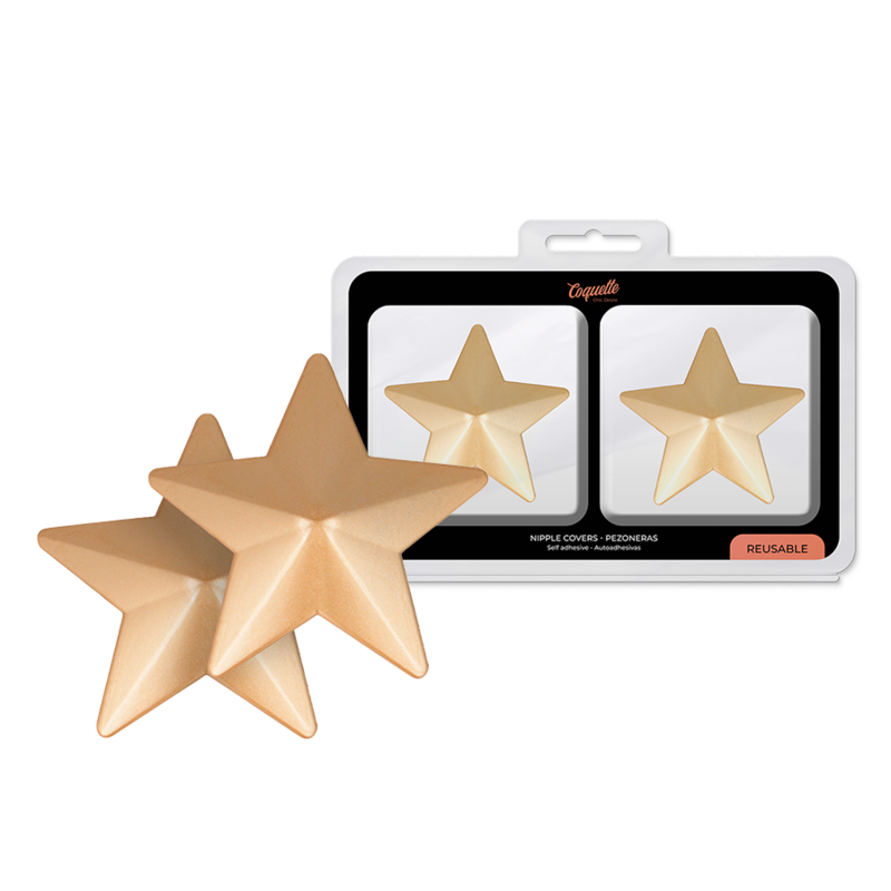 COQUETTE CHIC DESIRE - COBERTORES DE MAMILOS ESTRELAS DOURADAS