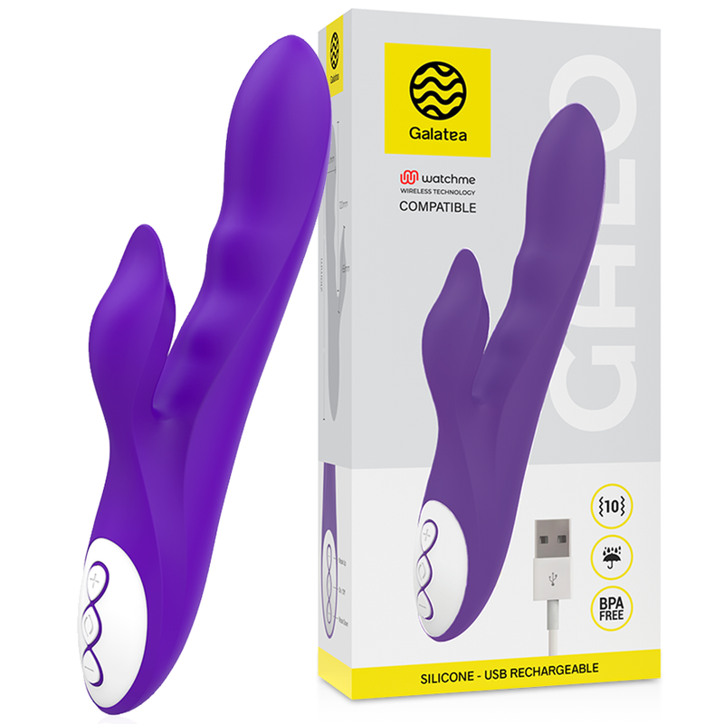 GALATEA - VIBRADOR GALO LILAC COMPATÍVEL COM A TECNOLOGIA WIRELESS WATCHME