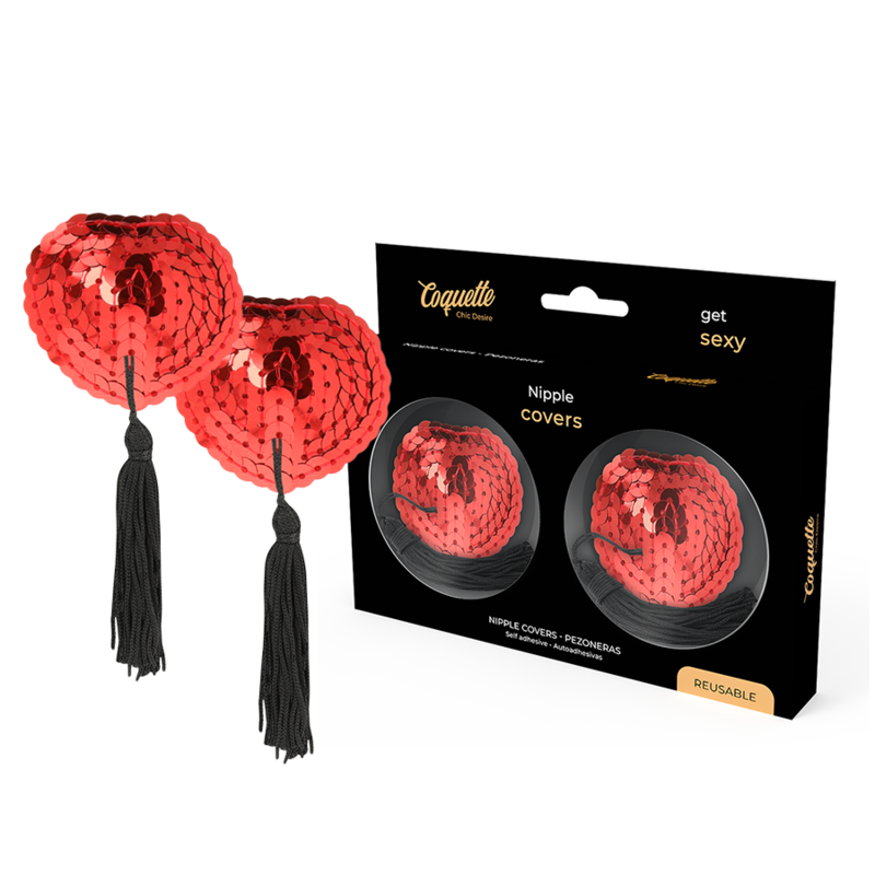 COQUETTE CHIC DESIRE - TAMPAS DE MAMILOS VERMELHAS