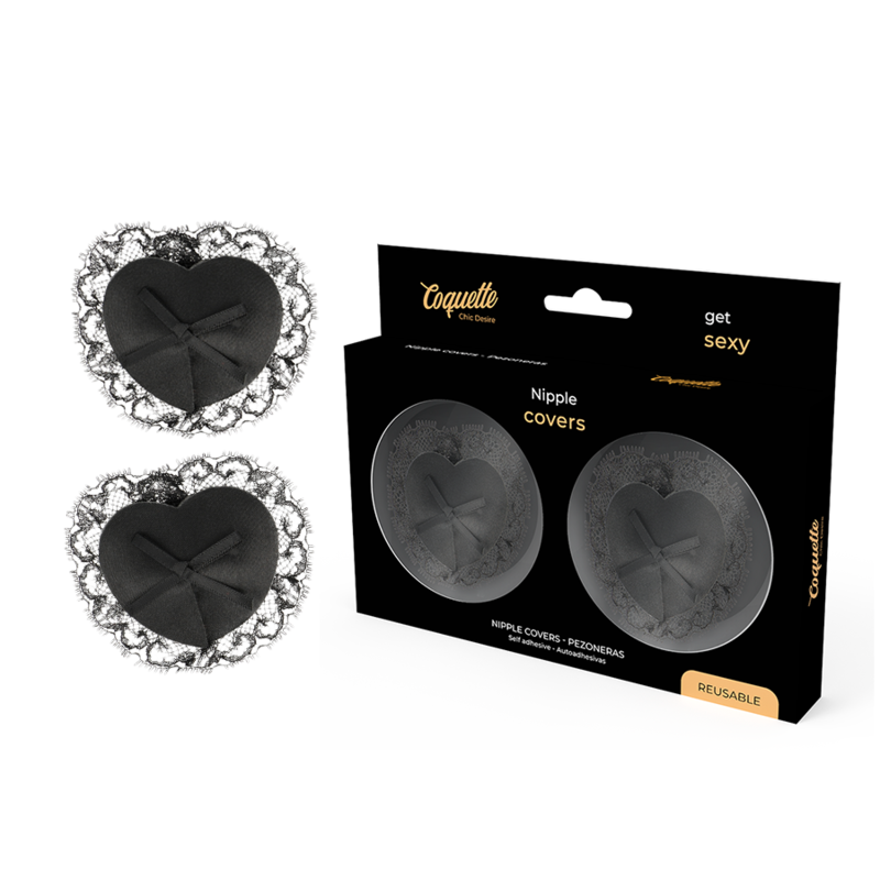 COQUETTE CHIC DESIRE - CAPA PARA MAMILOS DE RENDA PRETO