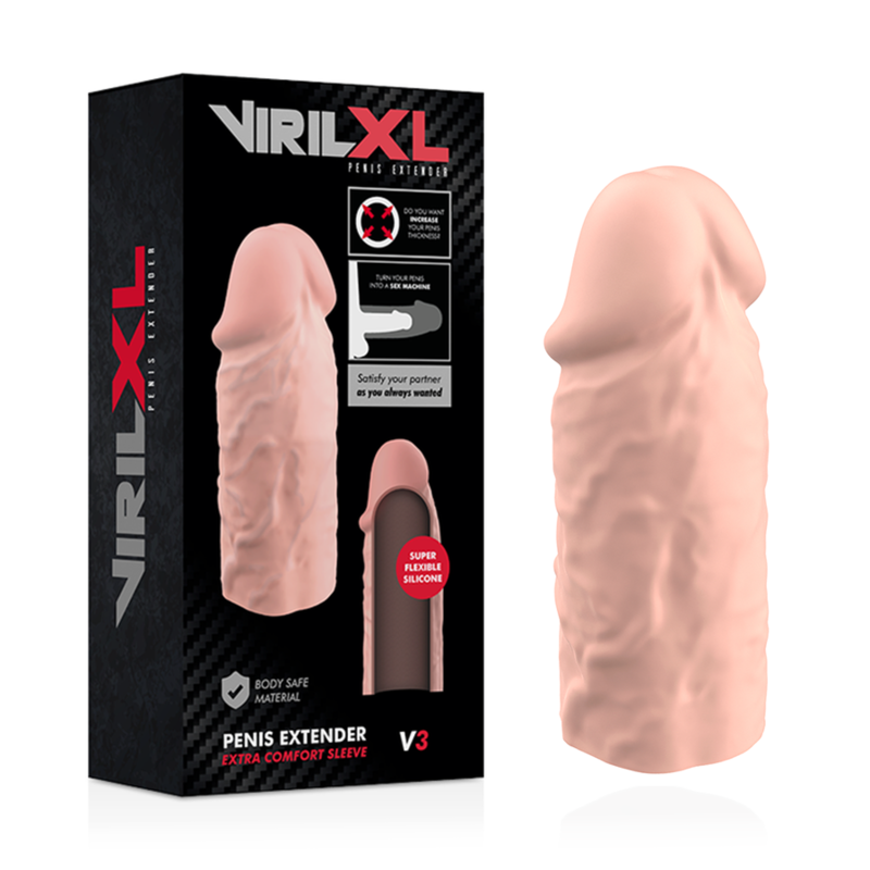 VIRILXL - EXTENSÃO PÊNICA NATURAL DE SILICONE LÍQUIDO V3