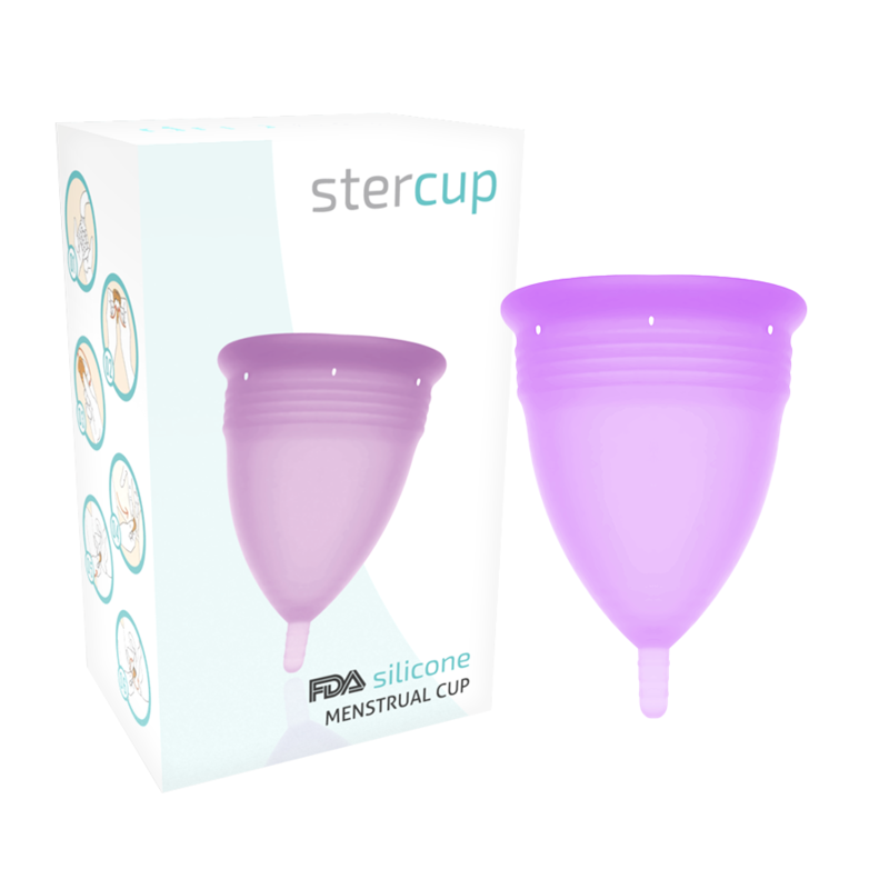 STERCUP - COPO MENSTRUAL DE SILICONE FDA VIOLETA - TAMANHO G