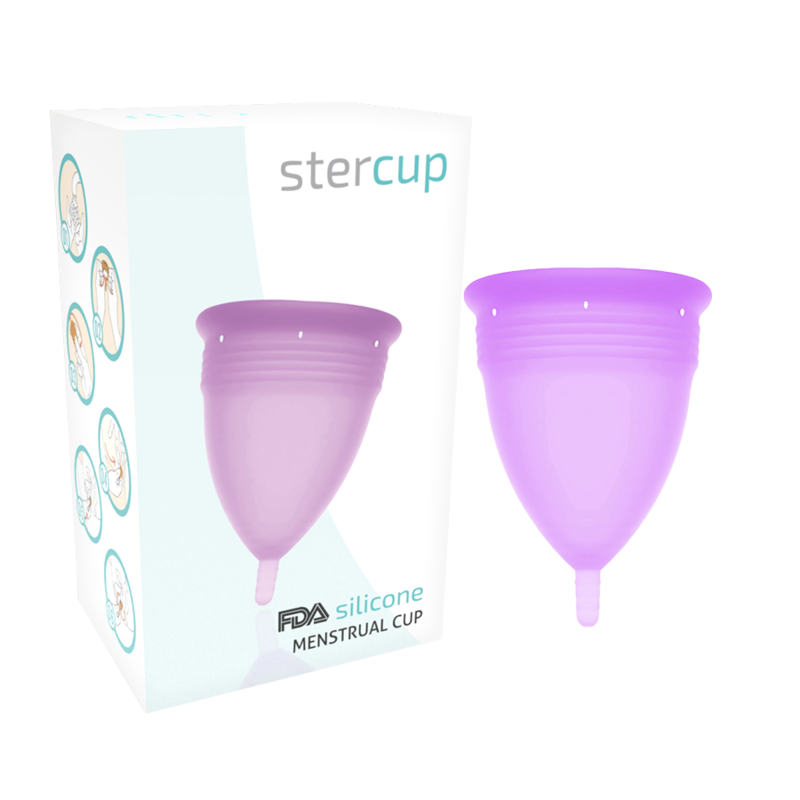 STERCUP - COPO MENSTRUAL DE SILICONE FDA VIOLETA - TAMANHO P