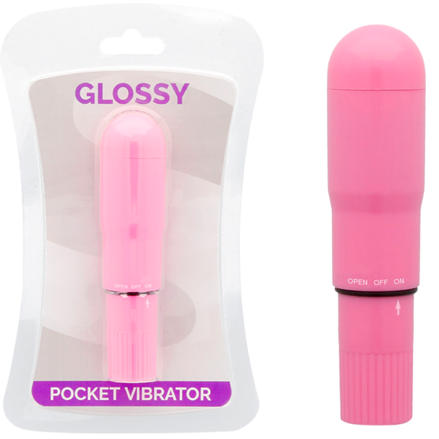 GLOSSY - VIBRADOR DE BOLSO ROSA PROFUNDO