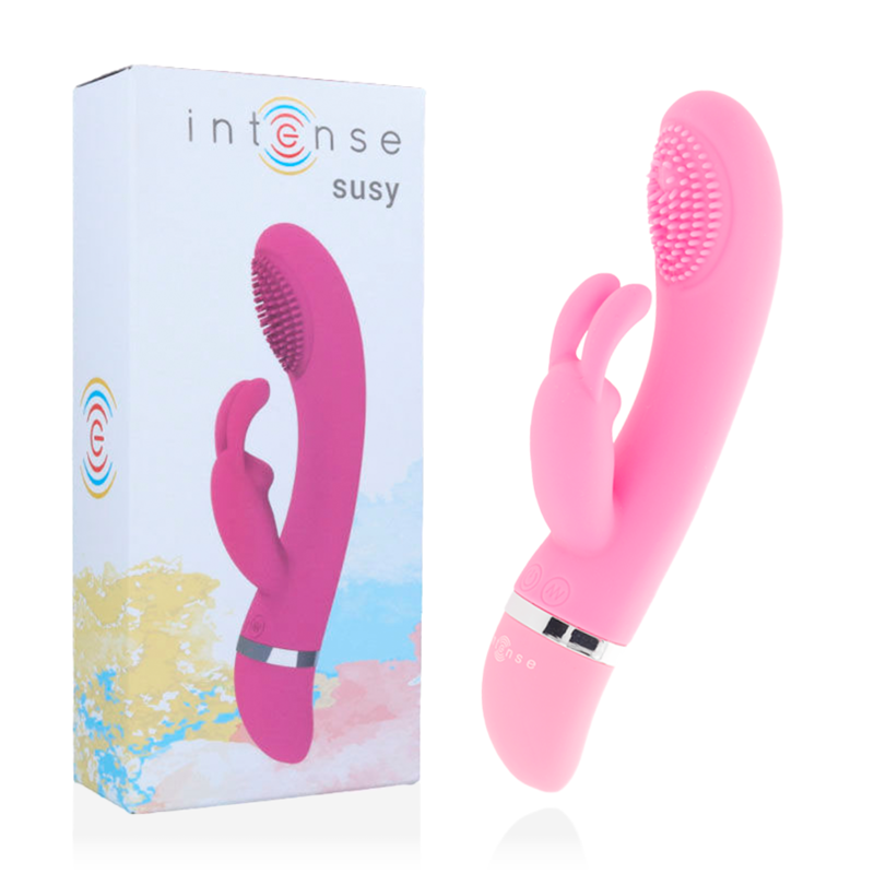 INTENSO - SUSY VIBRADOR OSCILANTE SILICONE RABBIT ROSA