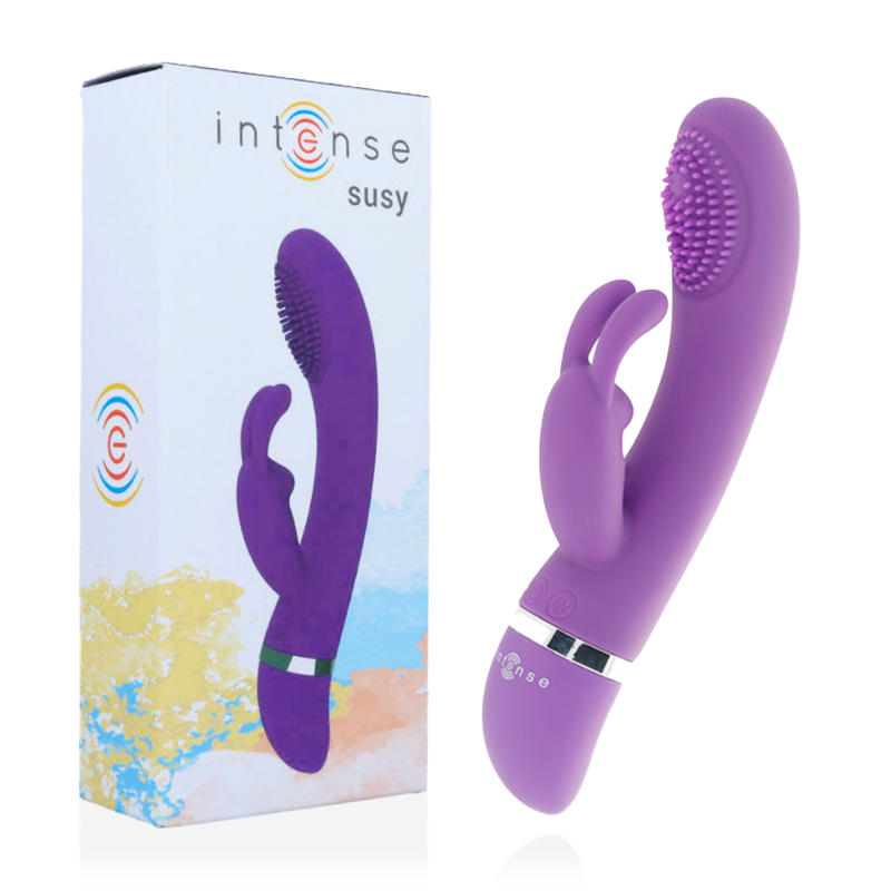 INTENSO - SUSY SILICONE RABBIT VIBRADOR OSCILANTE LILAC