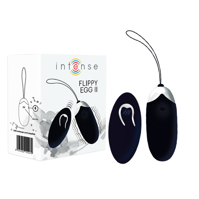 INTENSO - FLIPPY II OVO VIBRANTE COM CONTROLE REMOTO PRETO