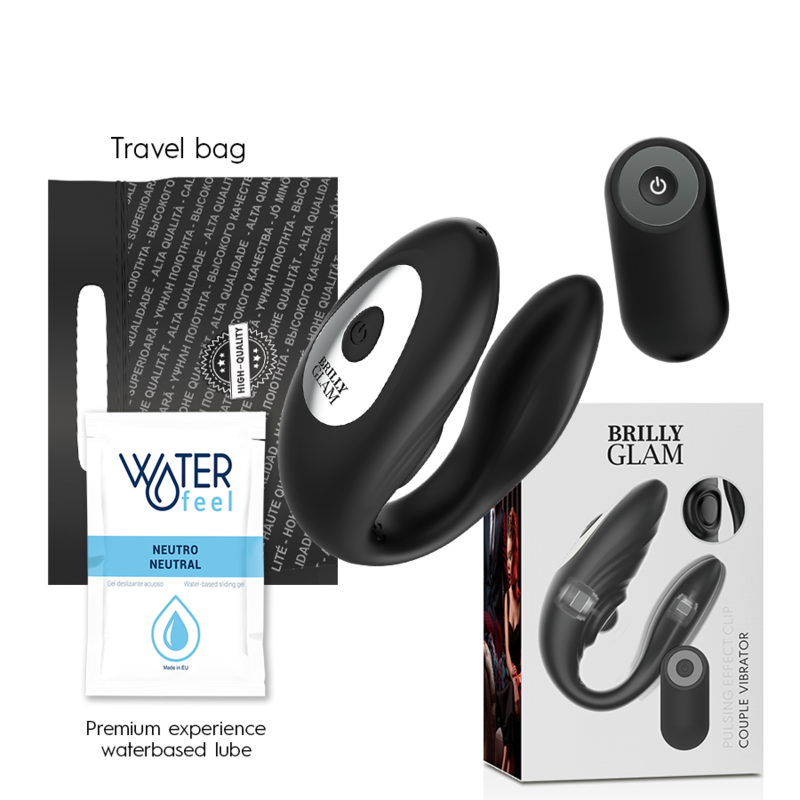 BRILLY GLAM - PAREJA DE CONTROL REMOTO CON PULSACIÓN Y VIBRACIÓN