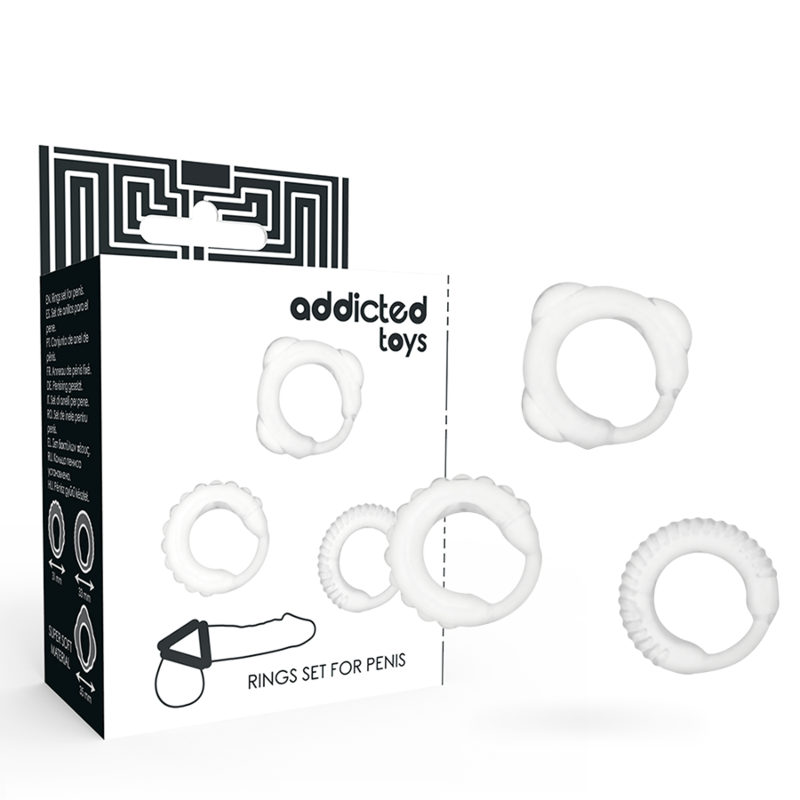 ADDICTED TOYS - CONJUNTO DE ANÉIS C TRANSPARENTES