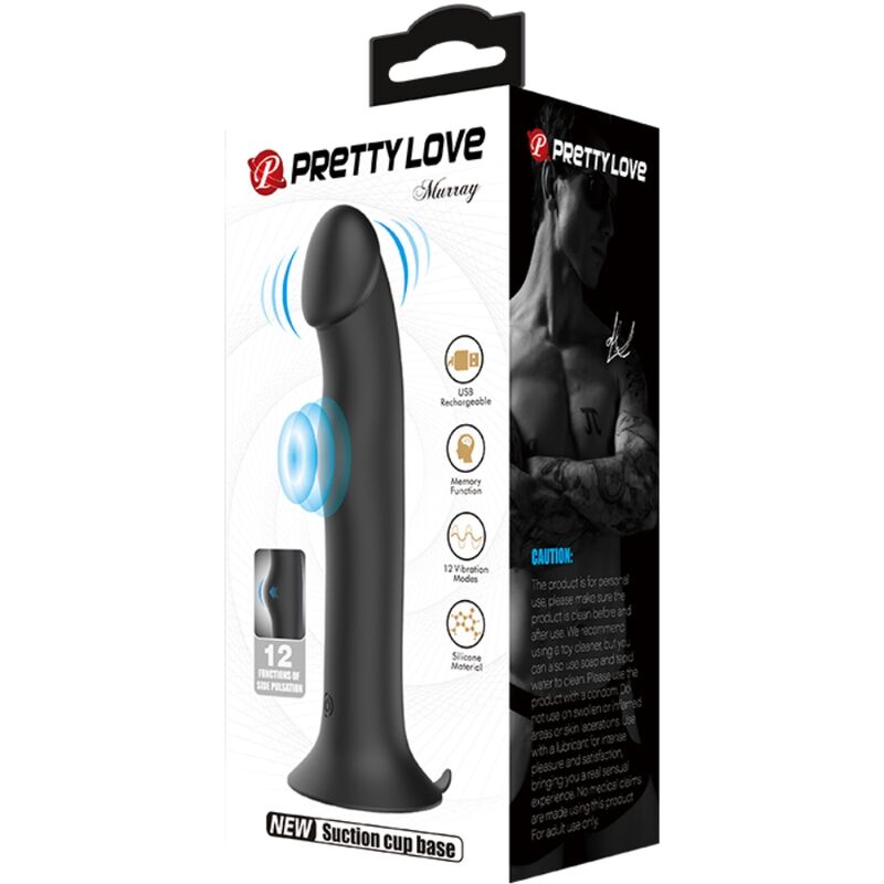 PRETTY LOVE - VIBRADOR Y SUCCIONADOR DE CLÍTORIS MURRAY NEGRO