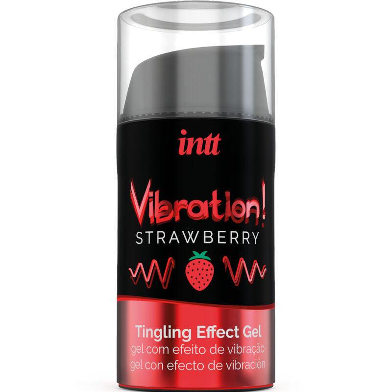 INTT - POTENTE ESTIMULANTE ÍNTIMO GEL VIBRADOR LÍQUIDO FRESA 15 ML