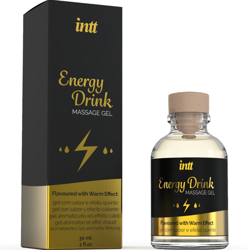 MASSAGEM INTT E SEXO ORAL - GEL DE MASSAGEM COM BEBIDA ENERGÉTICA SABORIZADA E EFEITO DE AQUECIMENTO