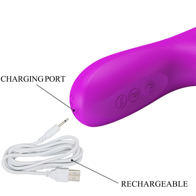 PRETTY LOVE - VIBRADOR REESE COM ROTAÇÃO ROXA