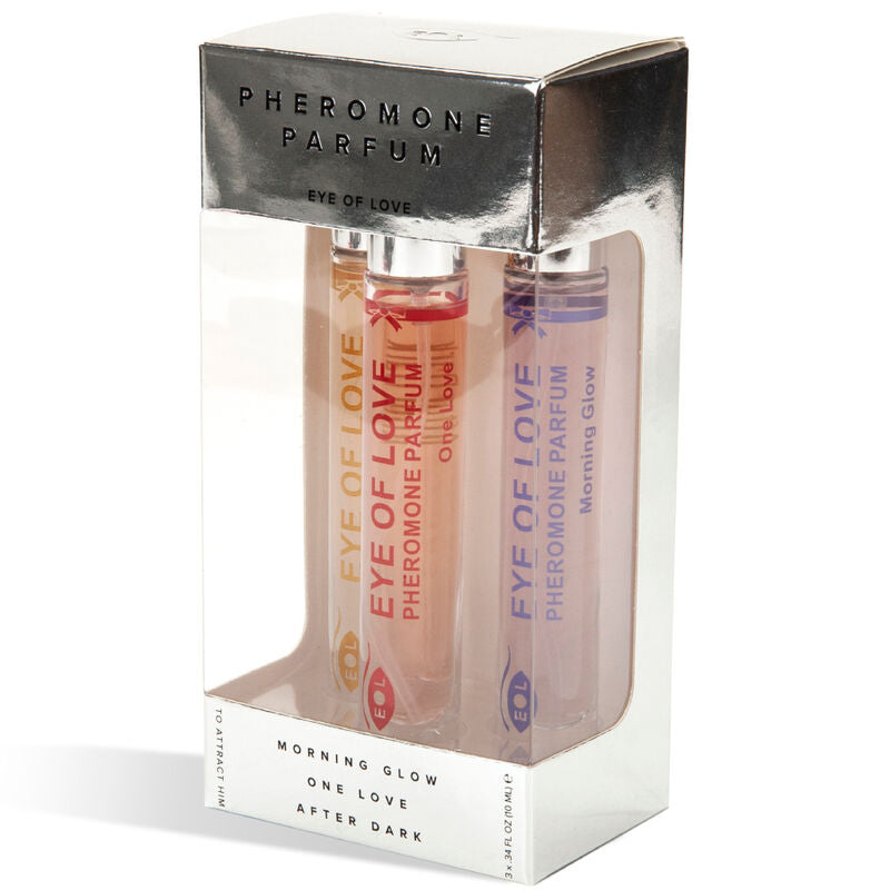 EYE OF LOVE - EOL PHR PARFUM 10 ML CONJUNTO/3 - BRILHO DA MANHÃ, UM AMOR, APÓS O ESCURO