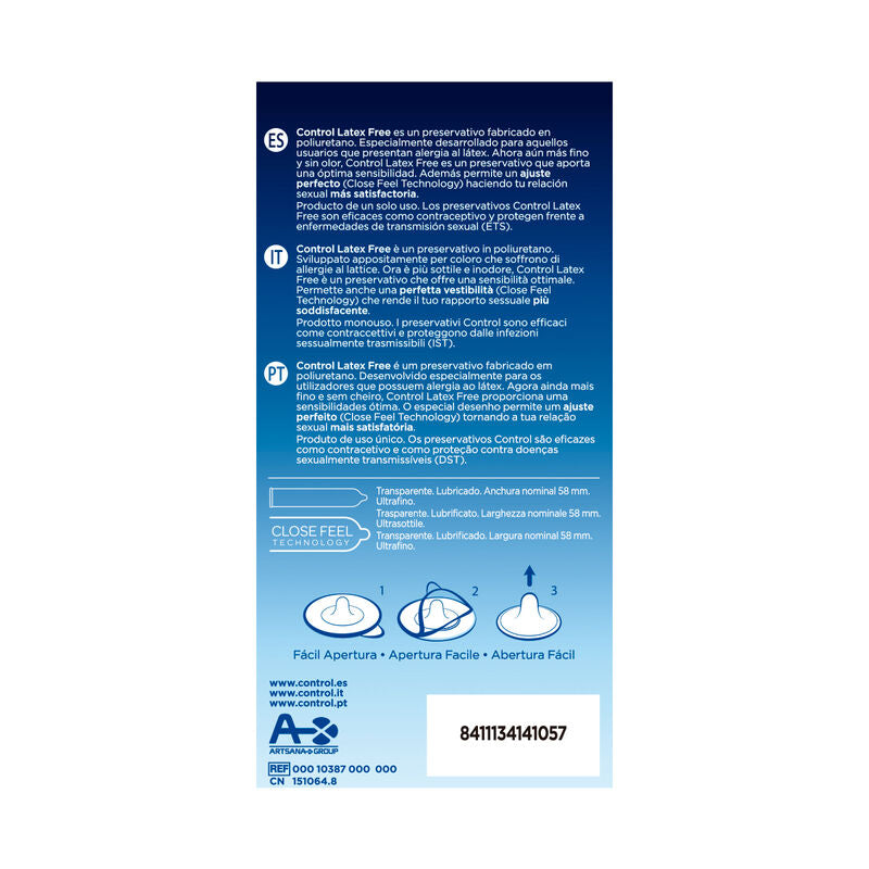 CONTROL - GRATIS SIN CONDONES LATEX 5 UNIDADES