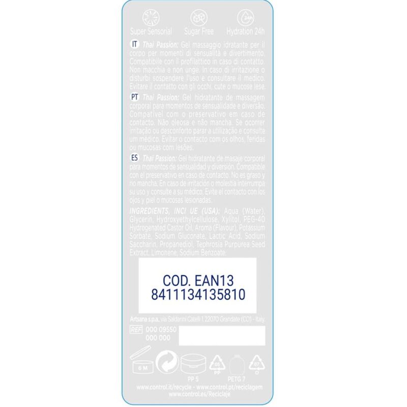 CONTROL - 2 EM 1 MASSAGEM E PRAZER TAILANDESA PAIXÃO 200 ML