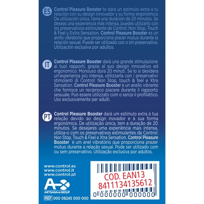 CONTROLE - ANEL VIBRADOR PLEASURE BOOSTER