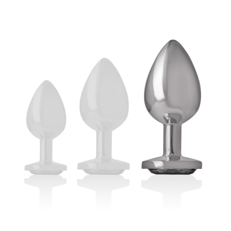 INTENSO - PLUG ANAL DE METAL ALUMÍNIO BRANCO CORAÇÃO TAMANHO G