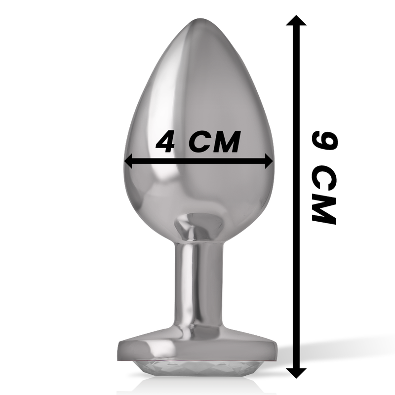 INTENSO - PLUG ANAL DE METAL ALUMÍNIO BRANCO CORAÇÃO TAMANHO G