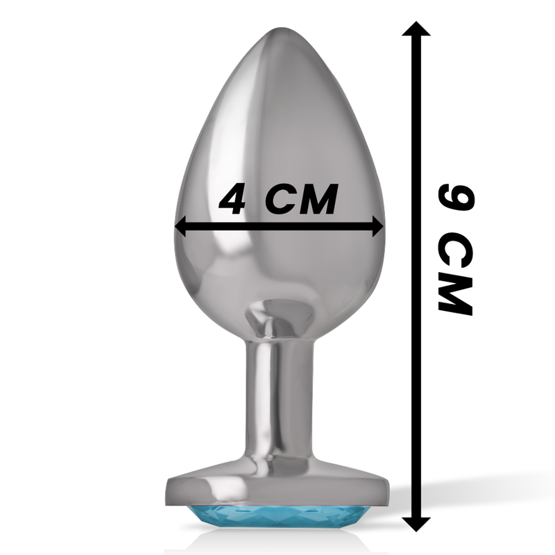 INTENSO - PLUG ANAL DE ALUMÍNIO E METAL AZUL CORAÇÃO TAMANHO G