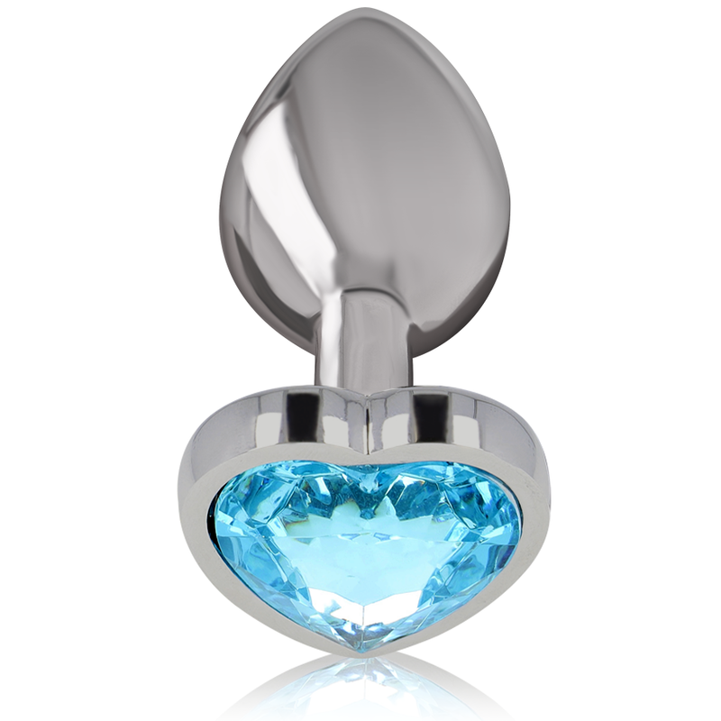 INTENSO - PLUG ANAL DE ALUMÍNIO E METAL AZUL CORAÇÃO TAMANHO G