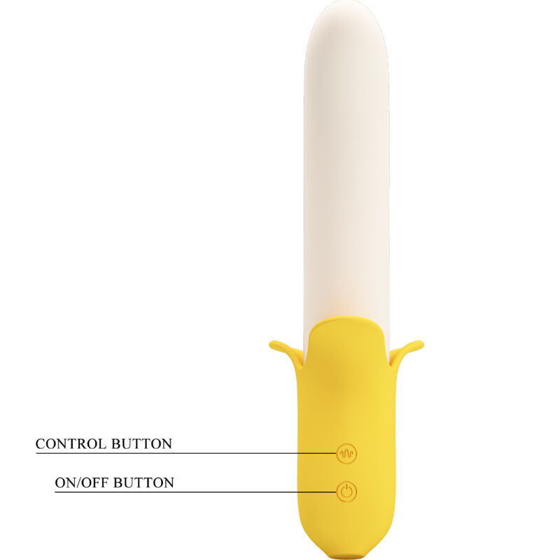 PRETTY LOVE - BANANA GEEK SUPER POWER 7 VIBRAÇÕES PARA CIMA E PARA BAIXO SILICONE PRETO