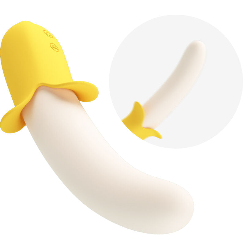 PRETTY LOVE - BANANA GEEK SUPER POWER 7 VIBRAÇÕES PARA CIMA E PARA BAIXO SILICONE PRETO