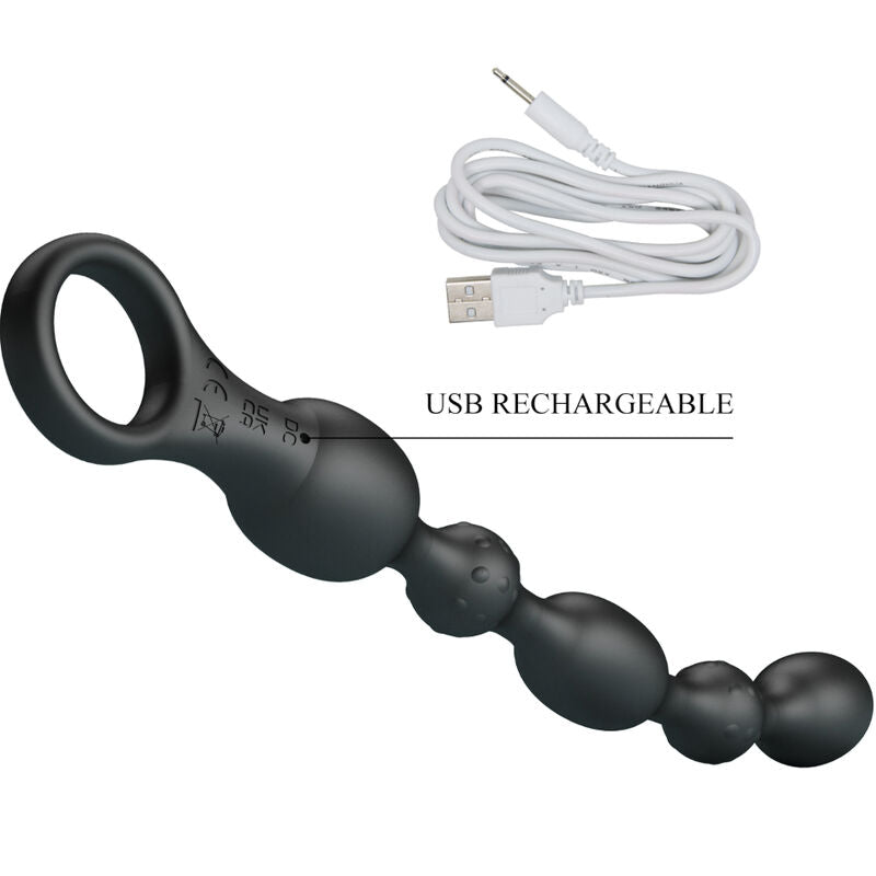 PRETTY LOVE - BOLAS ANALES VAN 10 VIBRACIONES SILICONA RECARGABLE