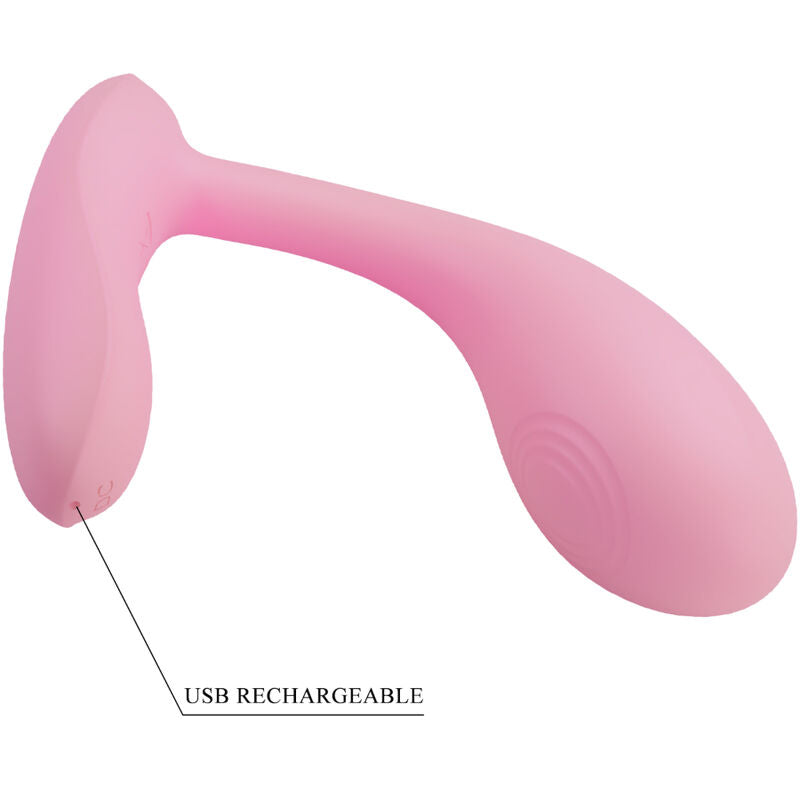 PRETTY LOVE - BAIRD G-SPOT 12 VIBRAÇÕES RECARREGÁVEIS ROSA APP