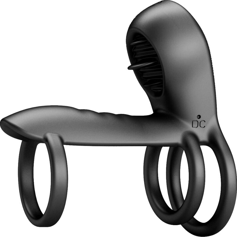 PRETTY LOVE - BAINHA DE PÊNIS JAMMY 12 VIBRAÇÕES COM LÍNGUA DE SILICONE RECARREGÁVEL
