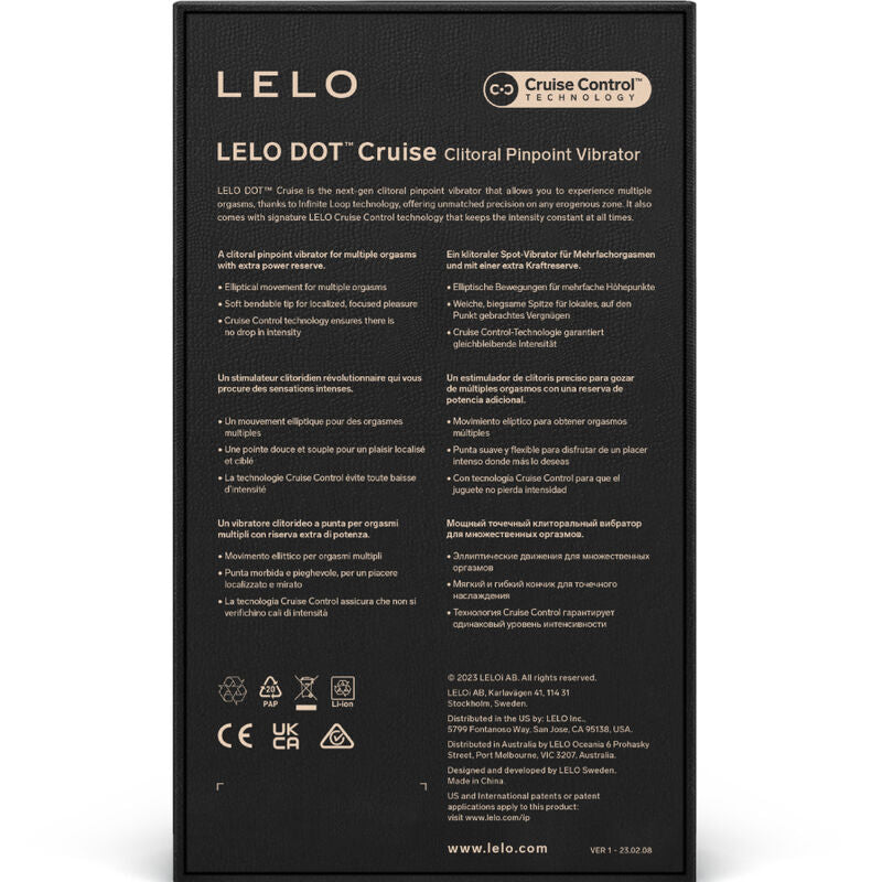 LELO - ESTIMULADOR DE CLITÓRIS DOT CRUISE OCHER LARANJA