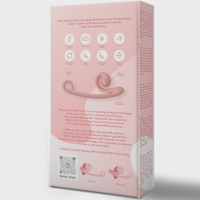 VIBRADOR CARACOL - VIBRADOR CURVO MELOCOTÓN