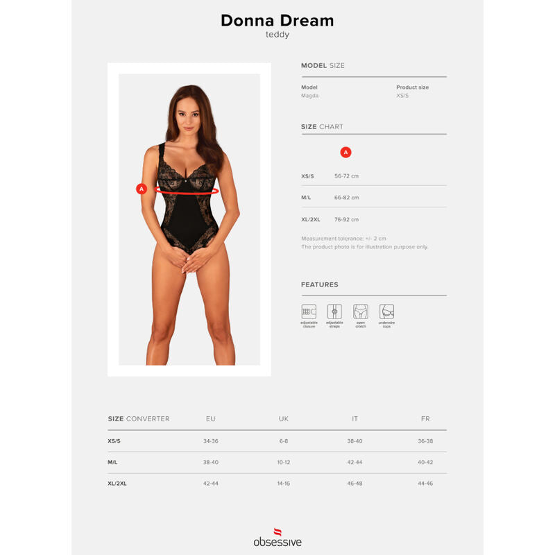 OBSESSIVE - DONNA DREAM PELUCHE SIN ENTREPIEZA XS/S