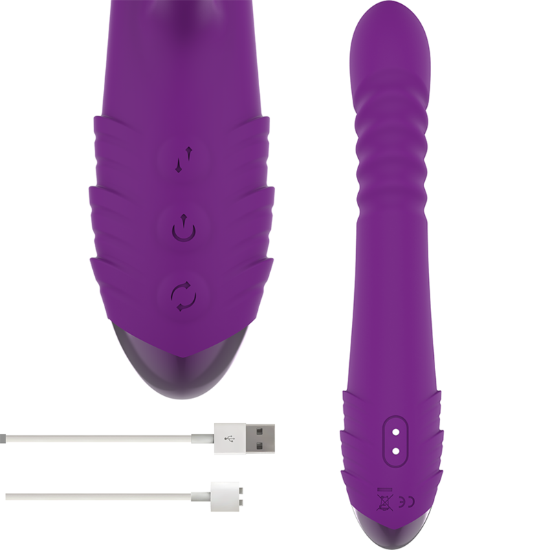 INTENSE - IGGY VIBRADOR MULTIFUNCIÓN RECARGABLE ARRIBA Y ABAJO CON ESTIMULADOR DE CLÍTORIS MORADO