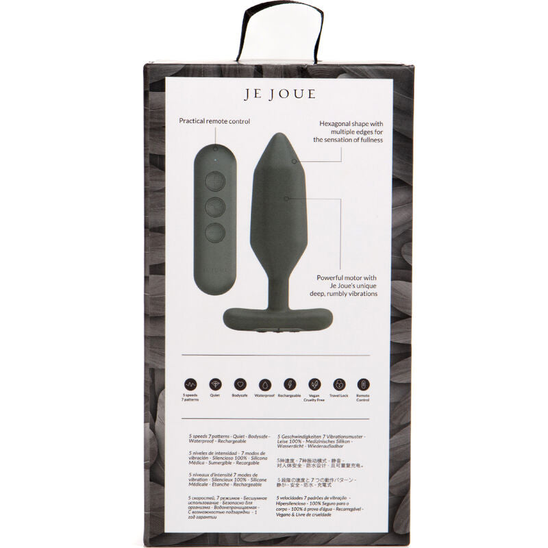 JE JOUE - PLUG ANAL VIBRADOR ÔNIX PRETO