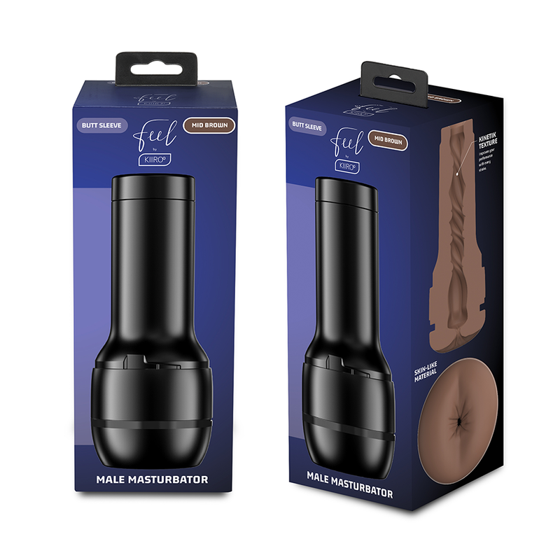 KIIROO - MASTURBADOR DE BUMBUM GENERIC FEEL STROKER - MARROM MÉDIO