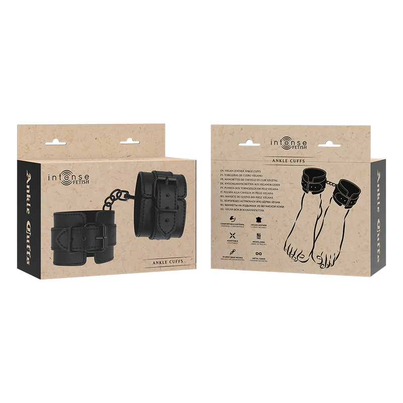 INTENSO - PULSEIRAS DE COURO VEGANO FETICHE NO TORNOZELO