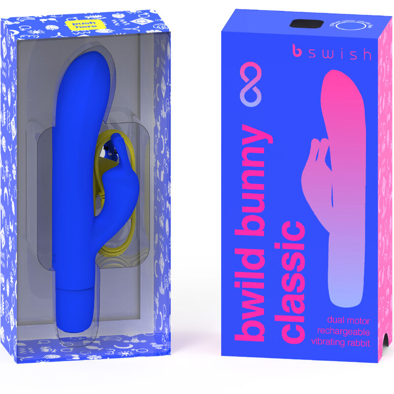 B SWISH - BWILD BUNNY INFINITE CLASSIC VIBRADOR RECARREGÁVEL SILICONE AZUL