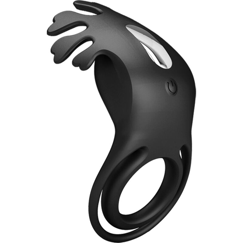PRETTY LOVE - RUBEN ANILLO VIBRADOR 7 VIBRACIONES SILICONA NEGRA