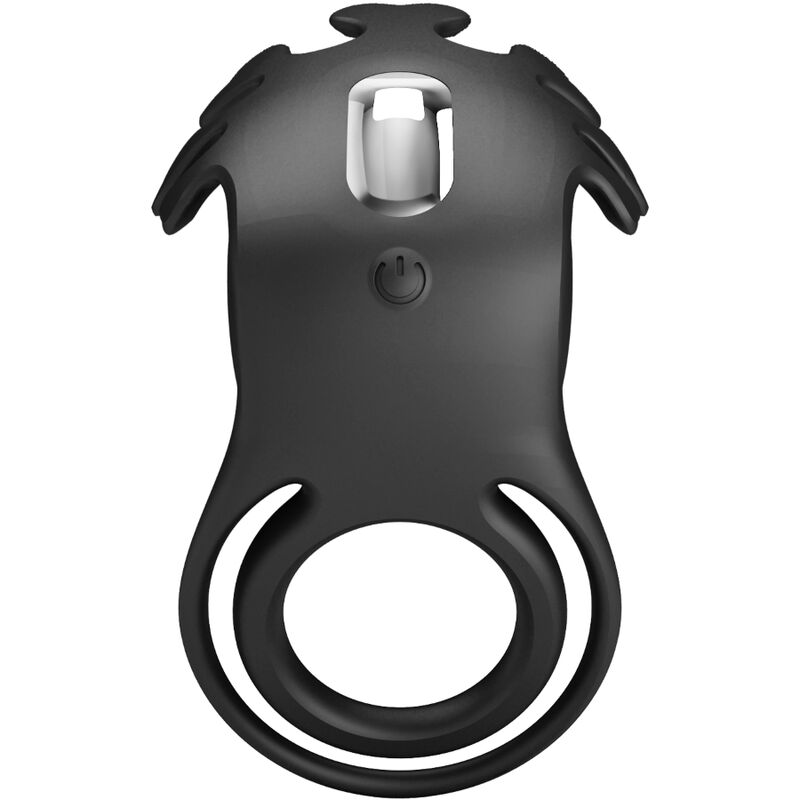 PRETTY LOVE - RUBEN ANILLO VIBRADOR 7 VIBRACIONES SILICONA NEGRA