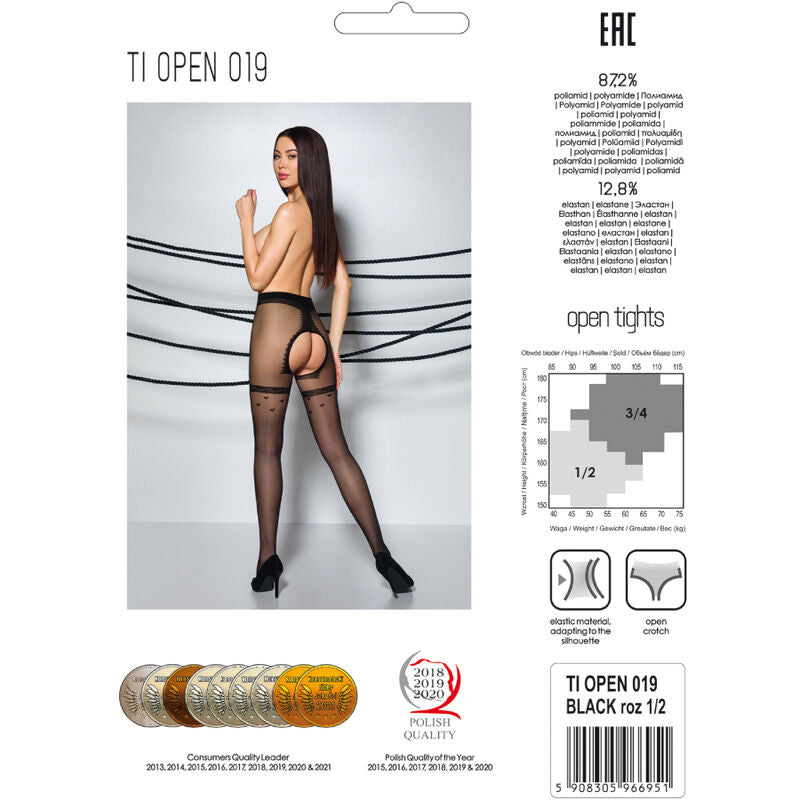 PASSION - TIOPEN 019 CALÇA PRETA 3/4 20 DEN