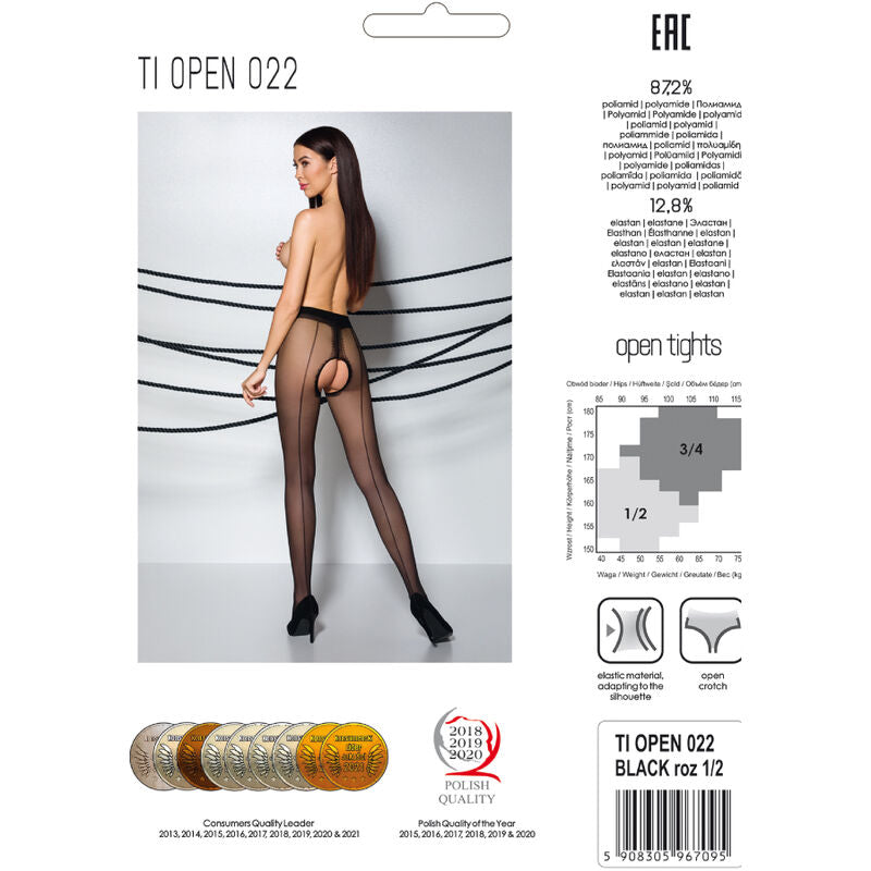 PASSION - TIOPEN 022 CALÇA PRETA 3/4 20 DEN
